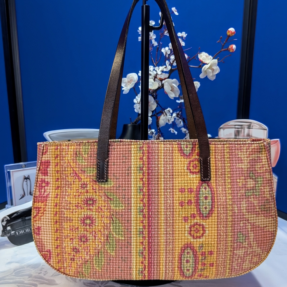 Etro Vintage Paisley Wovan Tote Bag - Picture 7 of 11